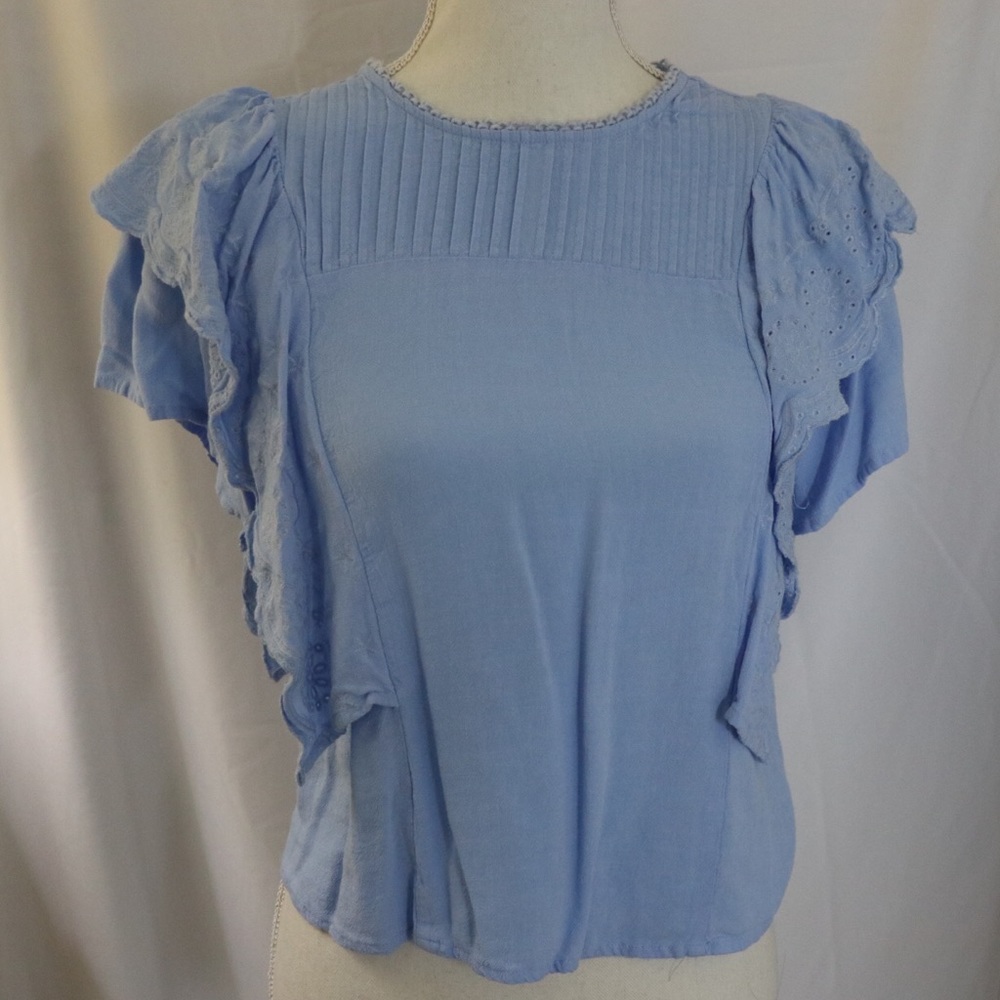 Moon River, Sky Blue Blouse